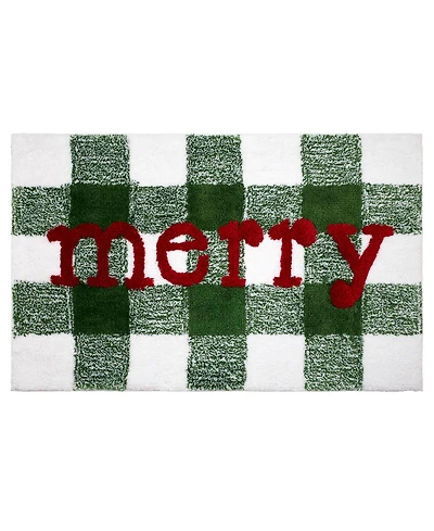 Avanti Merry Plaid Polyester Bath Rug, 20" x 32"
