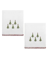 Avanti Ribbon Tree Cotton 2-Pc. Hand Towel Set, 28" x 16