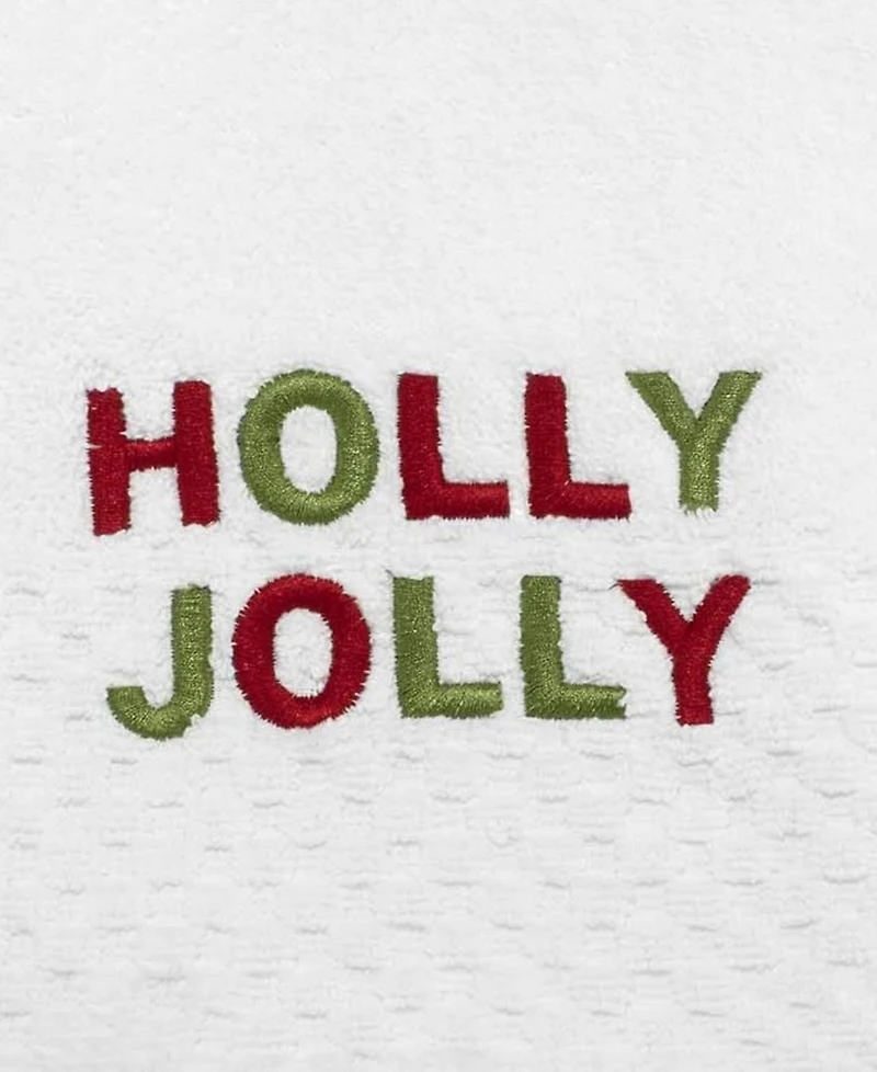 Avanti Holly Jolly Cotton 2-Pc. Hand Towel Set, 28" x 16