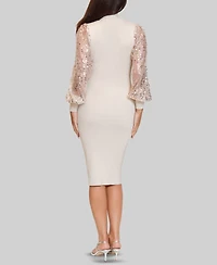 Dylan Ryan Juniors' Mock Neck Sweater Midi Dress