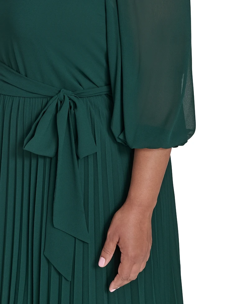 Jessica Howard Plus Ballon Sleeve Midi Dress