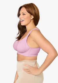 Comfort Choice Women's Full Coverage Lace Overlay Bra