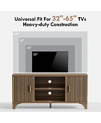 58-Inch Modern Tv Stand Mid-Century Entertainment Center with Storage for 55"/65" TVs
