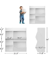 gaomon Toy Storage Shelf, Bookshelf for Storing Books and Toys, Suitable for Both Boys and Girls, Multi-Tier Bookshelf Suitable for Game Rooms and Chi