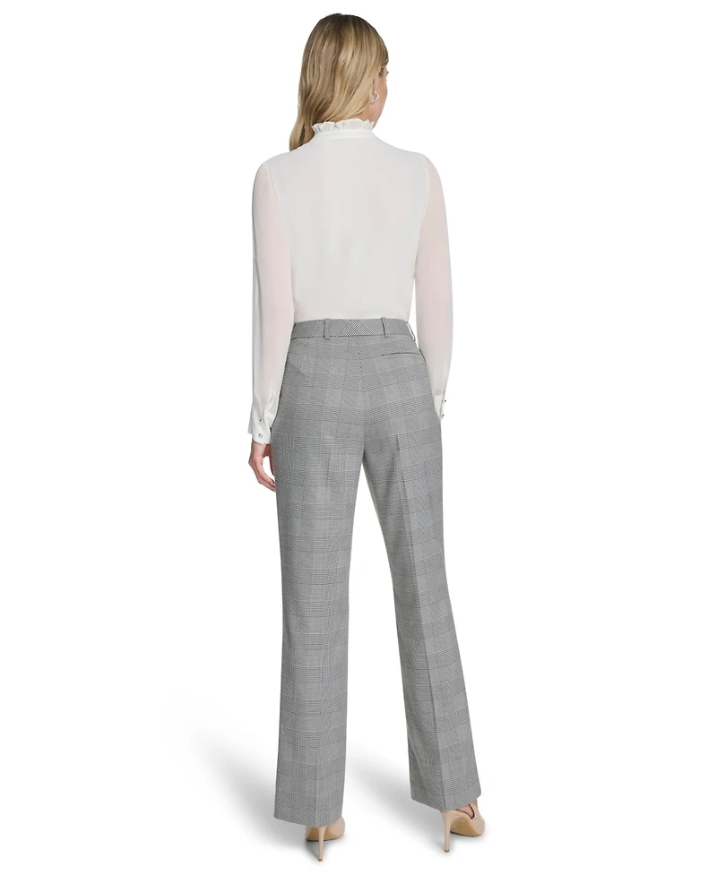 Calvin Klein Women's Houndstooth Mid-Rise Pants
