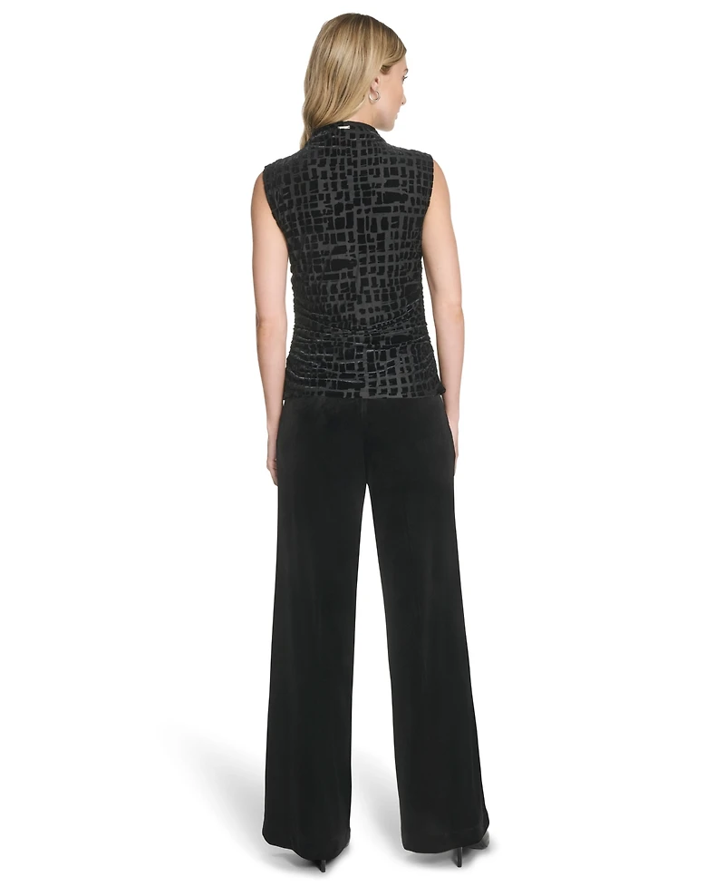 Calvin Klein Women's Mock Neck Sleeveless Top