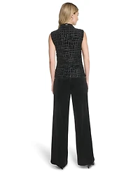 Calvin Klein Women's Mock Neck Sleeveless Top