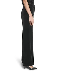 Calvin Klein Women's Wide-Leg Mid-Rise Velvet Pants
