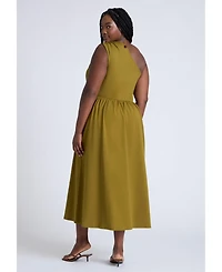 Eloquii Women's Elements Maxi One Shoulder Dress