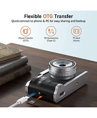 64MP Digital Camera with 4K Video, 16X Zoom, Flip Screen, Autofocus, Type-c Charging, and 32GB Card