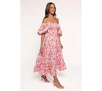 Petal and Pup Women's Soliel Midi Dress - Pink Floral