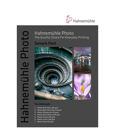 Hahnemuhle A3+ Photo Sample Pack, 13x19", 7 Samples, 14 Sheets