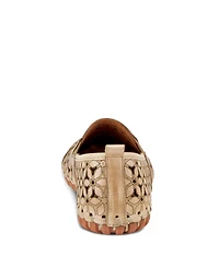 Spring Step Flowerflow Laser-Cut Leather Loafer with Floral Detailing and Flexible Sole