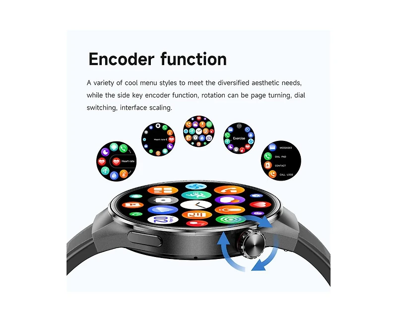 Ruxing Smart 1.75'' Smart watch for Women Men With Bluetooth calling Multiple Sports Modes Intelligent Reminder Health Monitoring Voice Assistant