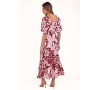 Petal and Pup Women's Shanae Maxi Dress - Pink Brown Paisley