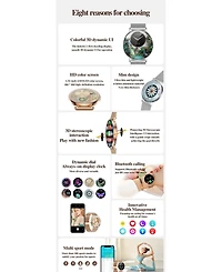 Ruxing smart Ultra-Thin Smart Watch for Women with 3D Dynamic Ui & Health Tracking for women