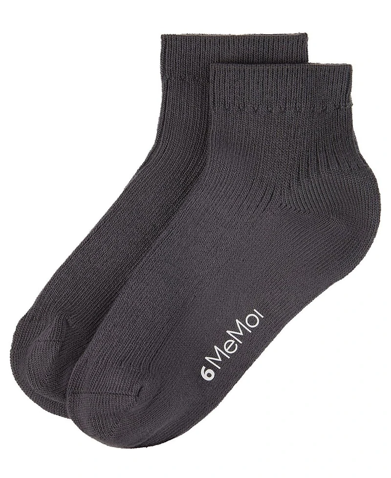 Memoi Thin Ribbed Cotton Kids Anklet Sock