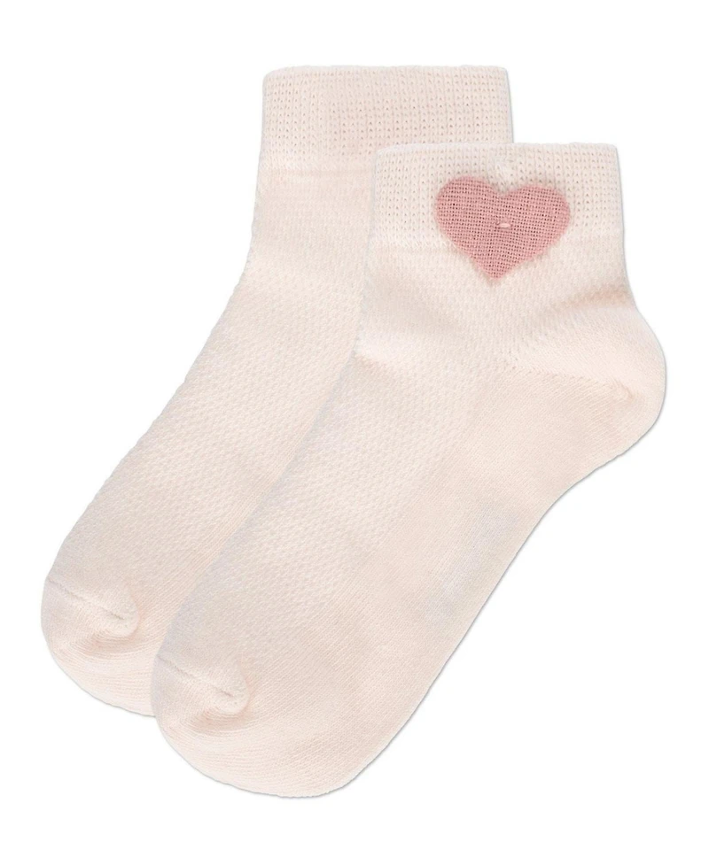 Memoi Girls' Welt Applique Anklet Socks