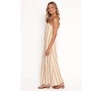 Petal and Pup Women's Luisa Midi Dress - Brown Stripe