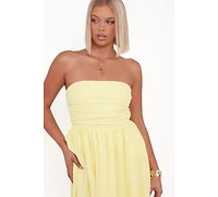 Petal and Pup Women's Kayt Strapless Dress - Butter Yellow