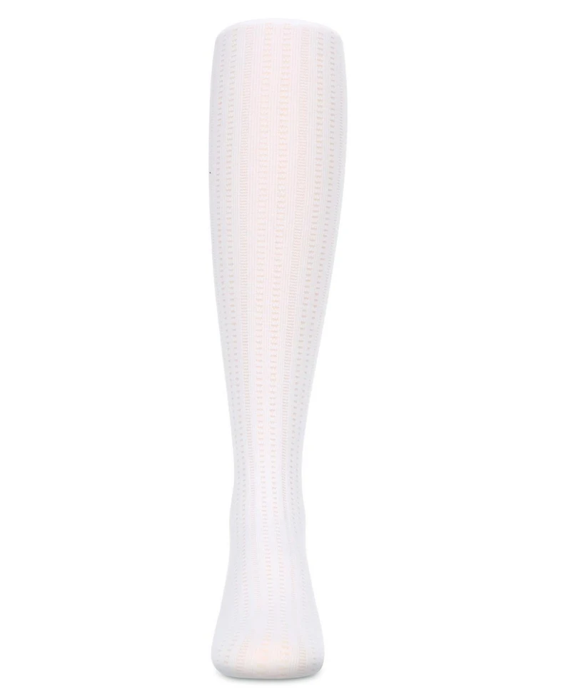 Memoi Girls Railroad Flip Stitch Semi Opaque Nylon Tights