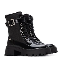 Women's Patent Leather Combat Booties By Xti