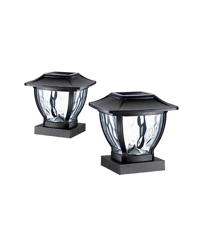 Maxsa Innovations Solar Wave Glass Post and Fence Cap & Deck Railing Lights - 2