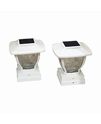 Maxsa Innovations Solar Wave Glass Post and Fence Cap & Deck Railing Lights - 2