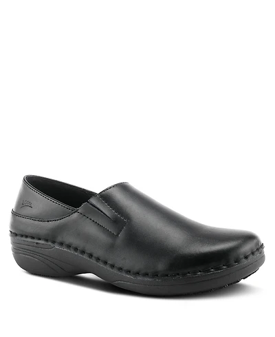 Azura Spring Step Professional Manila Leather Slip-On Work Loafer with Removable Insole and Skid-Resistant Sole