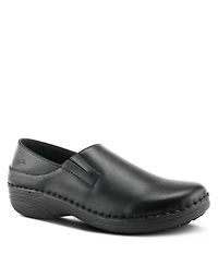 Azura Spring Step Professional Manila Leather Slip-On Work Loafer with Removable Insole and Skid-Resistant Sole