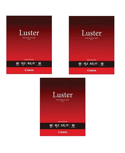 Canon 3 Pack Canon Lu-101 Pro Luster Photo Paper (8.5x11", 50 Sheets, 255 gsm)