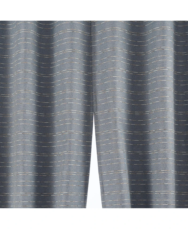 Sun Zero Drayton Slub Detail Magnetic Closure 100% Blackout Grommet Curtain Panel Pair