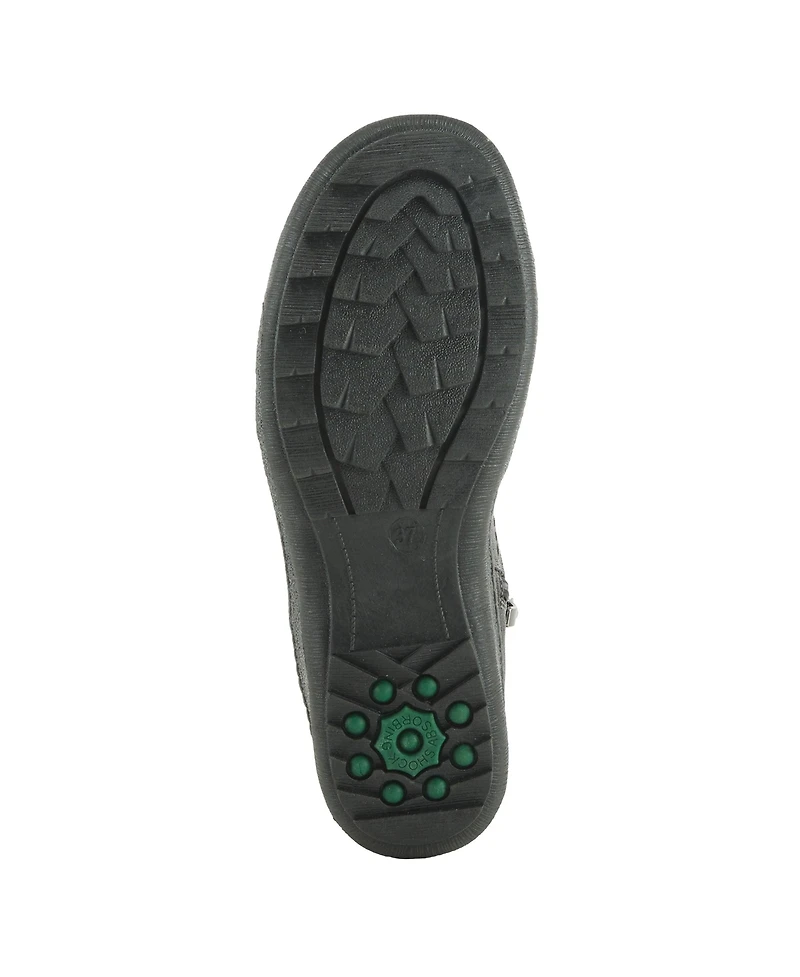 Spring Step Atella Low Profile Bootie with Elastic Gore, Inside Zipper, and Cushioned Insole