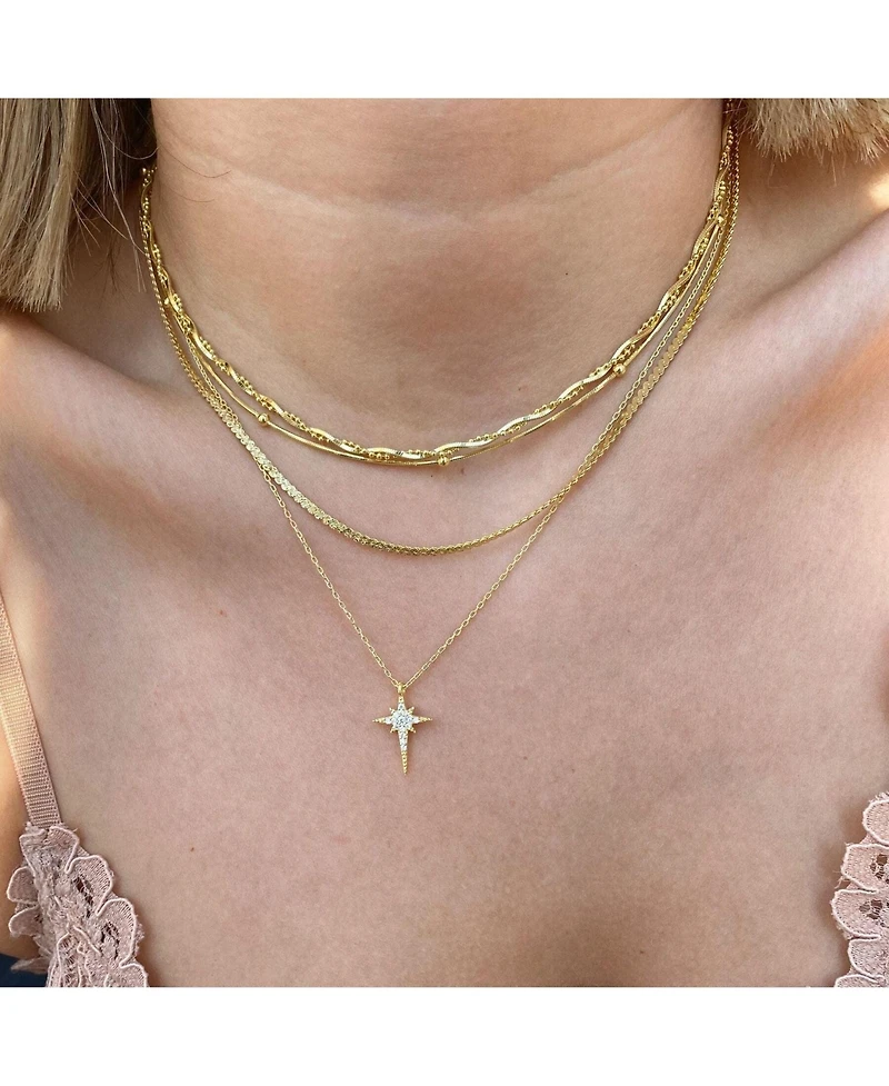 Spero London Northern Star Polaris Sterling Silver Necklace