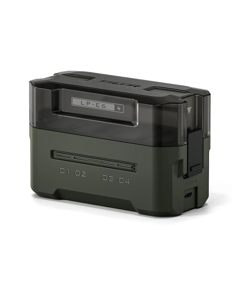 Tilta 4-Channel Portable Charging Station for Lp-E6 Battery, Green