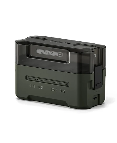 Tilta 4-Channel Portable Charging Station for Lp-E6 Battery, Green