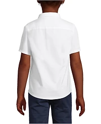 Lands' End Girls Short Sleeve Oxford Dress Shirt