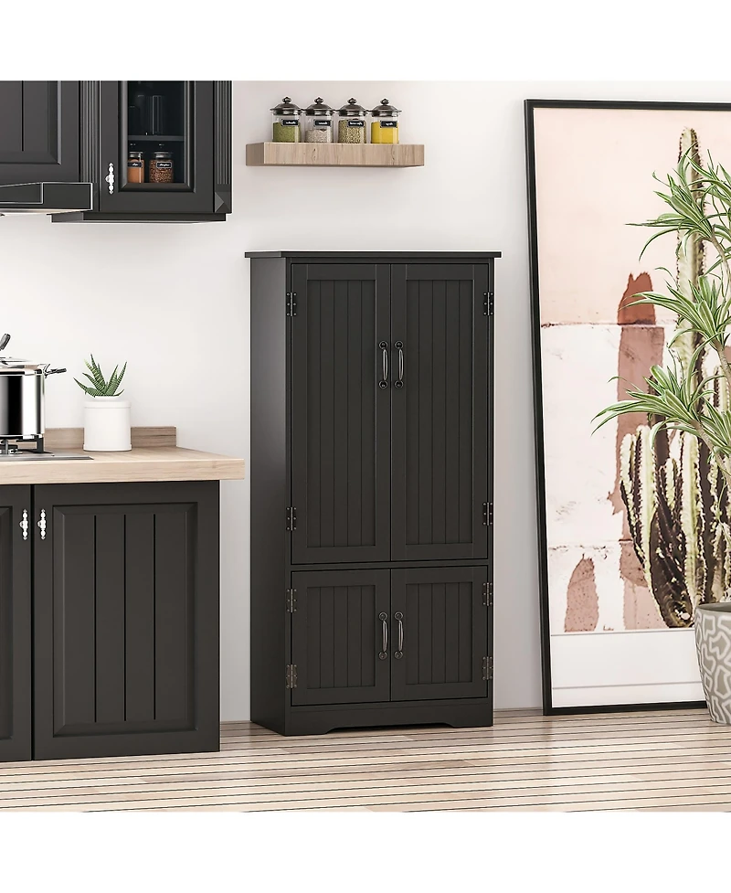 Slickblue Freestanding Kitchen Storage Cabinet with Shelves for Pantry and Dining Room