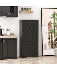 Slickblue Freestanding Kitchen Storage Cabinet with Shelves for Pantry and Dining Room