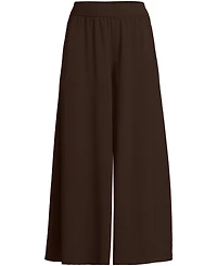 Lands' End Women's Creaseless High Rise Palazzo Crop Pants