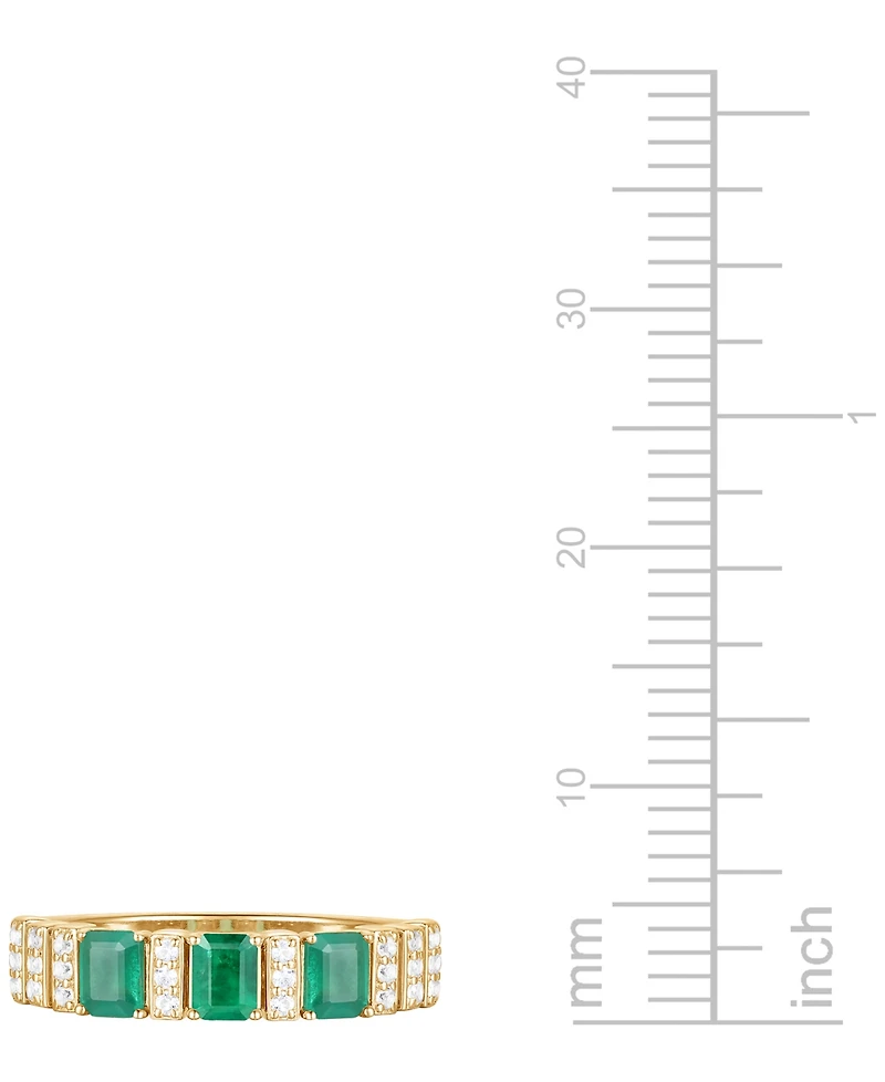 Macy's Gemstone and Diamond Ring (1/6 ct. t.w.) 14K Gold White
