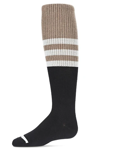 Memoi Big Girls Two-Tone Stripe Knee-High Socks