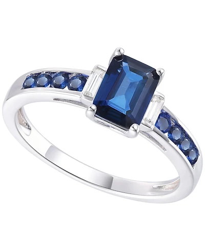 Macy's Gemstone and Diamond Ring (1/20 ct. t.w.) 14K Gold White