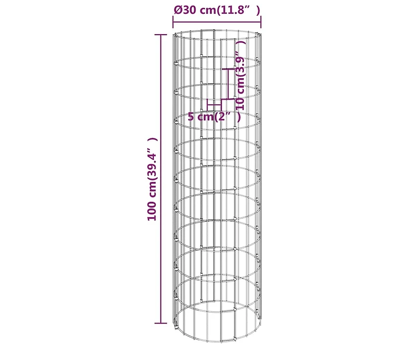 Gabion Raised Bed Silver Galvanized steel Various sizes