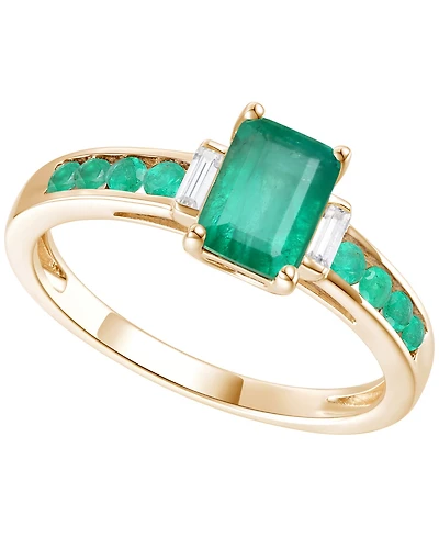 Macy's Gemstone and Diamond Ring (1/20 ct. t.w.) 14K Gold White