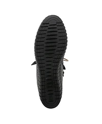 Azura Spring Step Nespea Premium Leather Slip-On Wedge with Elastic Vamp Tie and Removable Insole