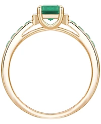 Macy's Gemstone and Diamond Ring (1/20 ct. t.w.) 14K Gold White
