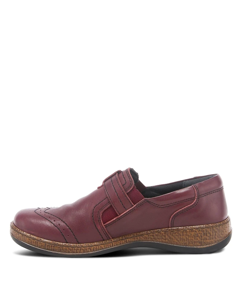 Spring Step Smolqua Leather Loafer with Adjustable Strap and Cushioned Insole