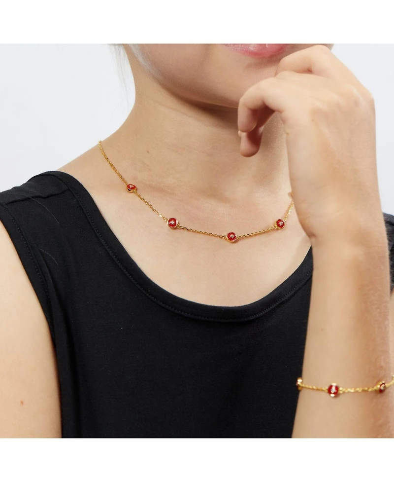 Anna Zuckerman Petit Bubble Bracelet in Red