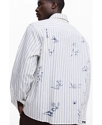 Desigual Men's Striped shirt with illustrations